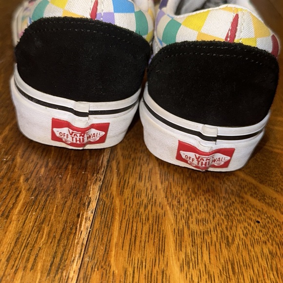 Vans Old Skool "Rainbow Checkered" sneakers M4 W5.5 - Picture 3 of 6
